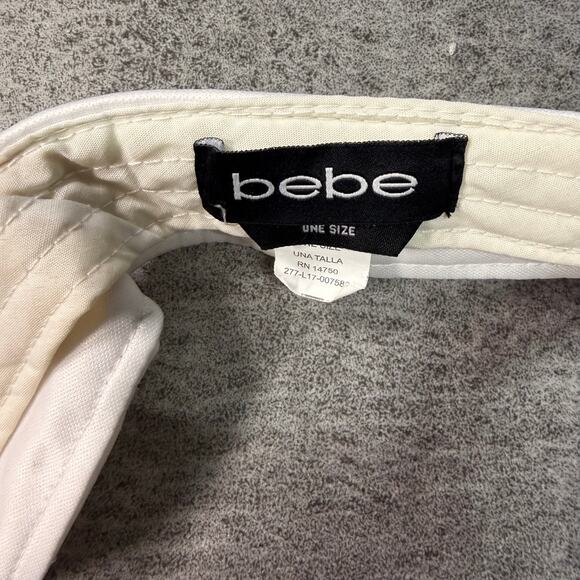 Bebe Sporty Y2k Metallic White Visor